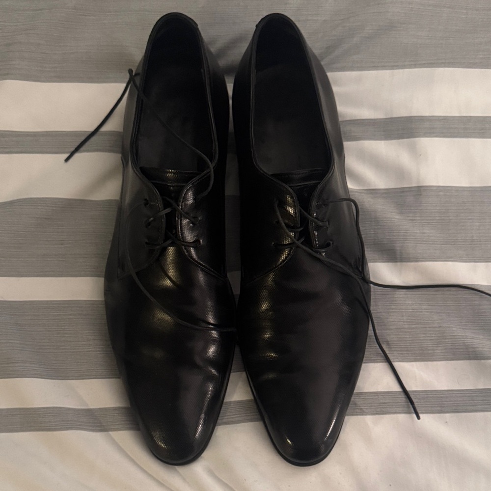 Hugo Boss: Classic Black Men's Dress Shoes 9.5us